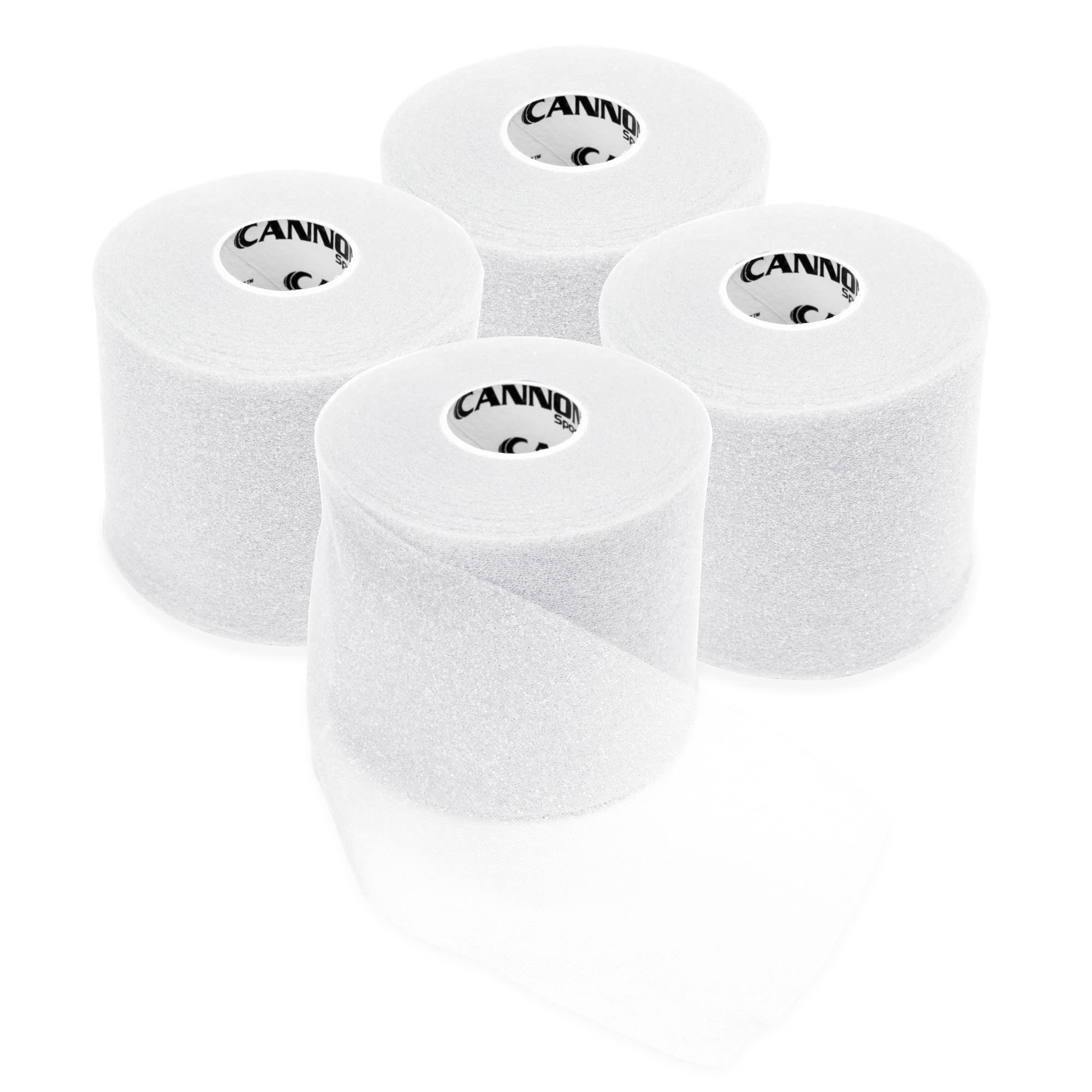 Cannon Sports Pre-Wrap 4-Pack 30 Yards Each Roll 4 Rolls Athletic Tape Wraps (White)