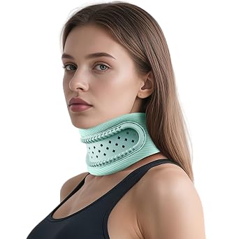Cervical Collar Neck Brace for Neck Pain & Pressure Relief, Breathable Silicone Frame with Memory Foam, Comfortable Neck Support for Men and WomenBlue