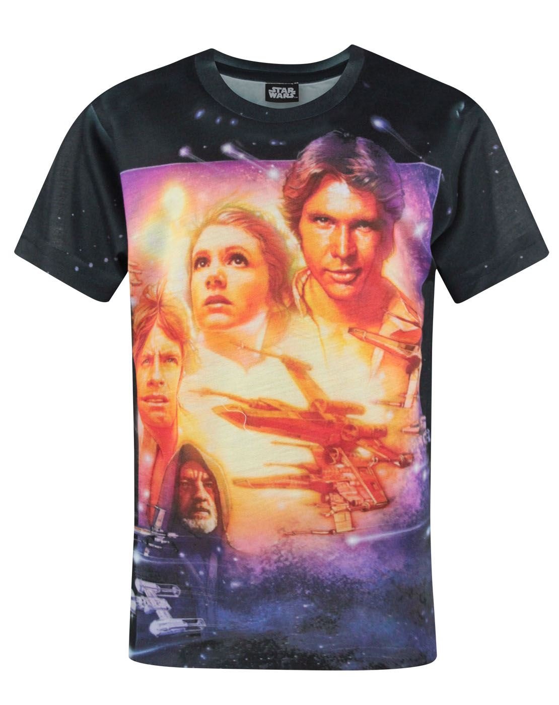 Star Wars Boys White A New Hope Sublimation Short Sleeve 'S T-Shirt