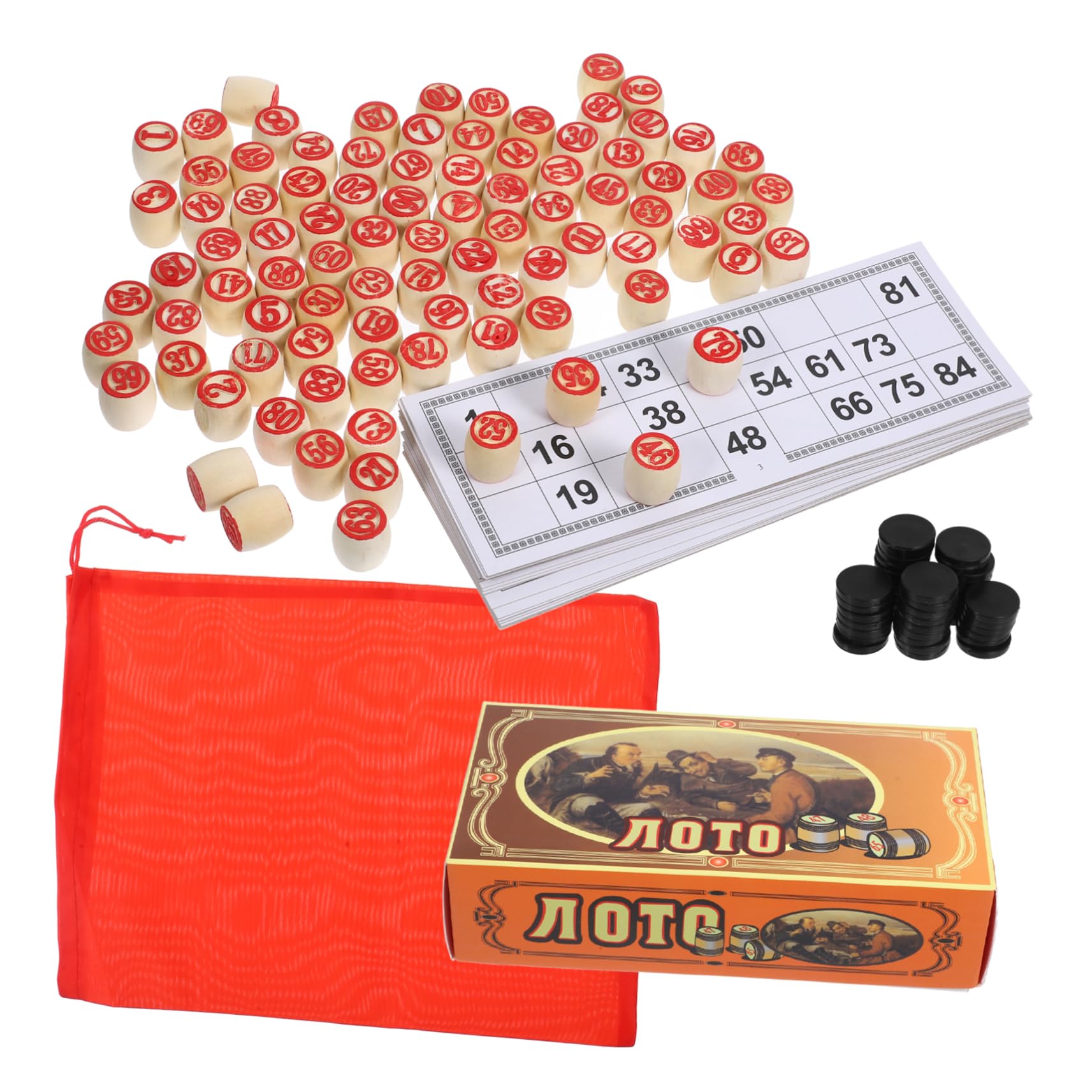 Lustiges Bingo Spiel mit 90 Doppelseitigen Zahlenkarten Fördert Hand Auge Koordination und Feinmotorik für Partys und Gruppenspiele