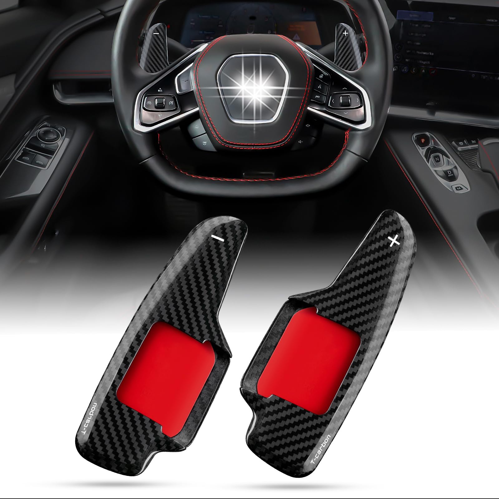 T-carbon Carbon Fiber Paddle Shifter for Corvette C8