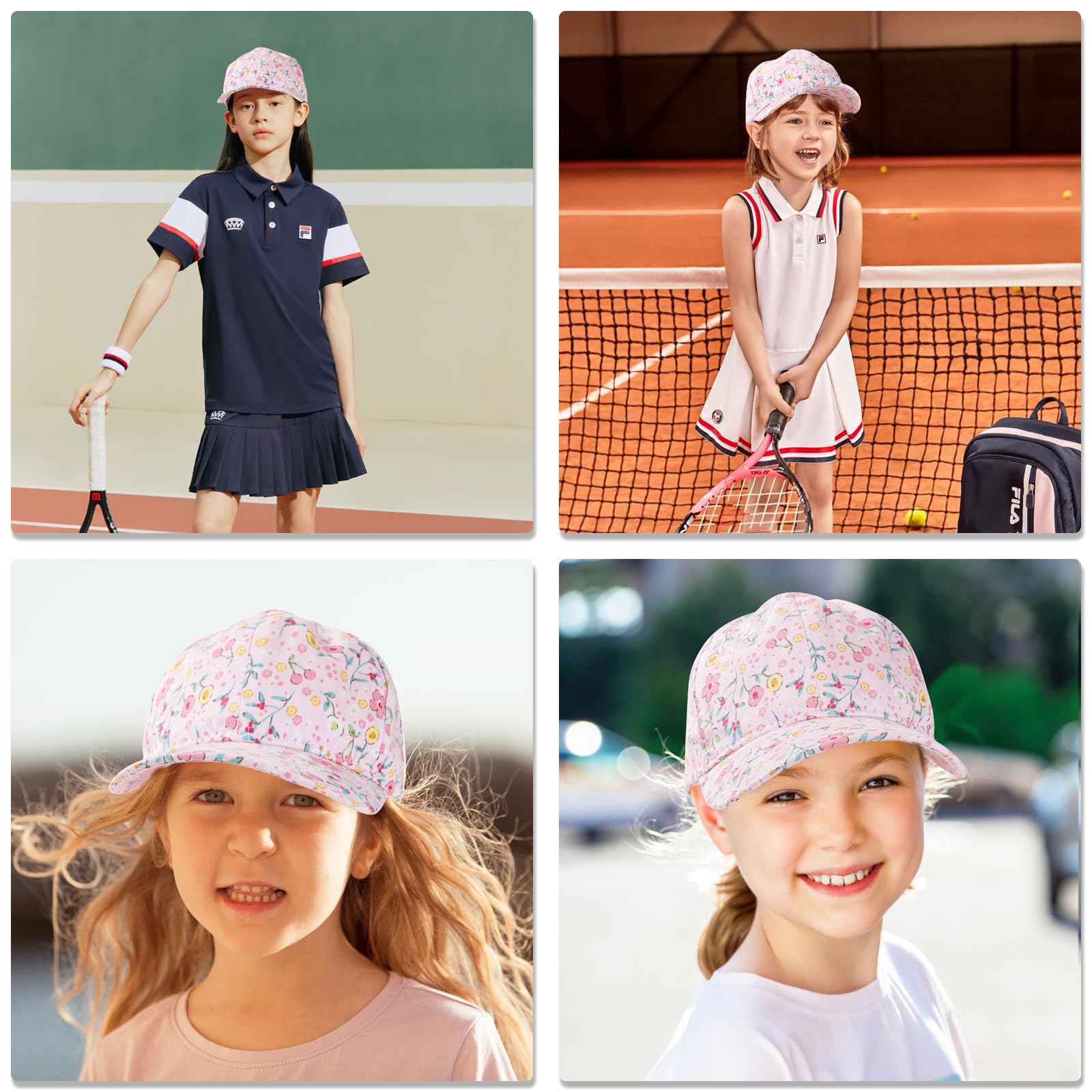 Gorras de Béisbol, Sombrero de Sol Ajustable Gorra de Béisbol Niños y Niñas, 50+ UPF Algodón Niños Snapback-Cap Baseball Cap Sombrero Suave Ligero Ajustable para 2-6 Años