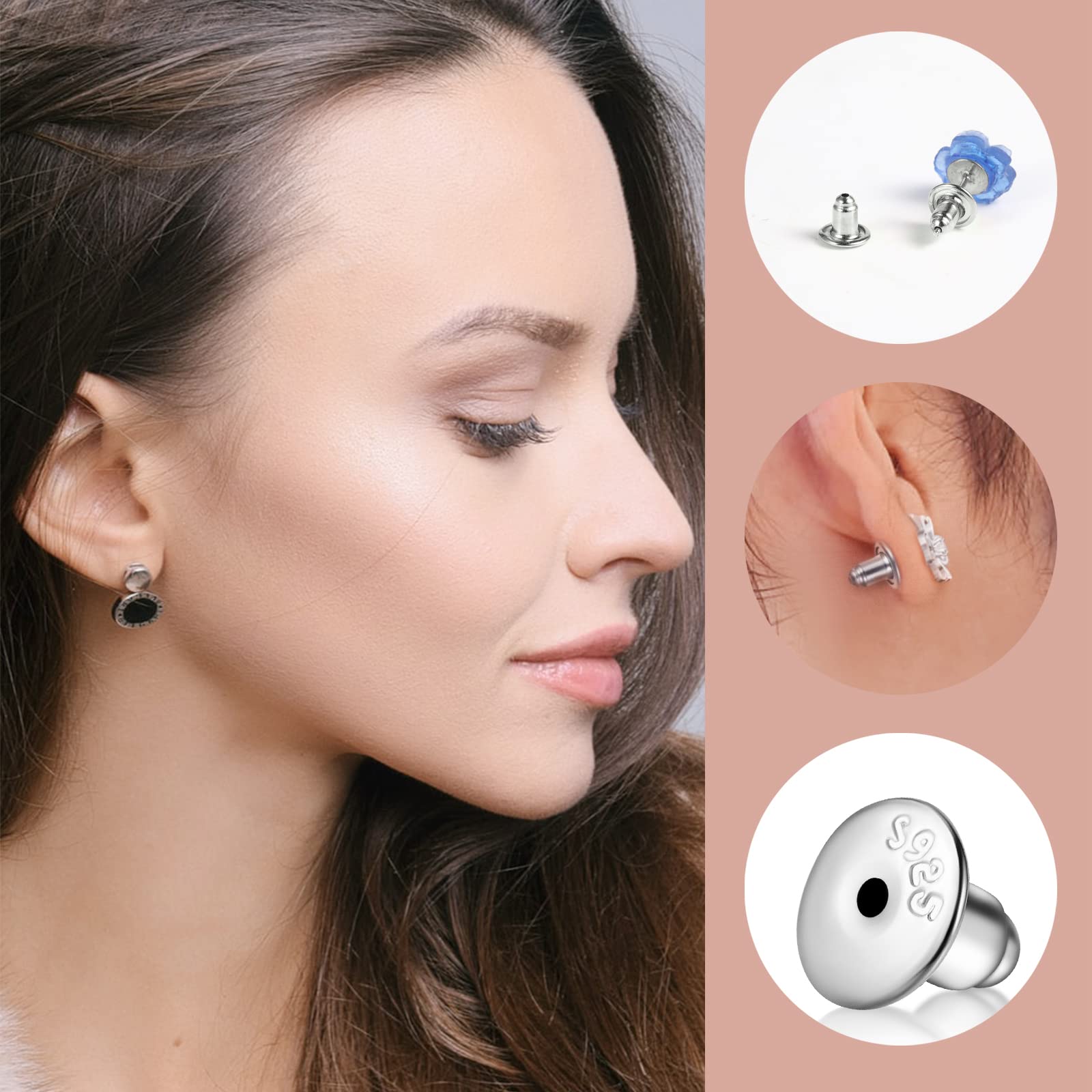 SULIUDAJI 20 Pezzi Chiusure per Orecchini Argento Sterling 925 Farfalla
