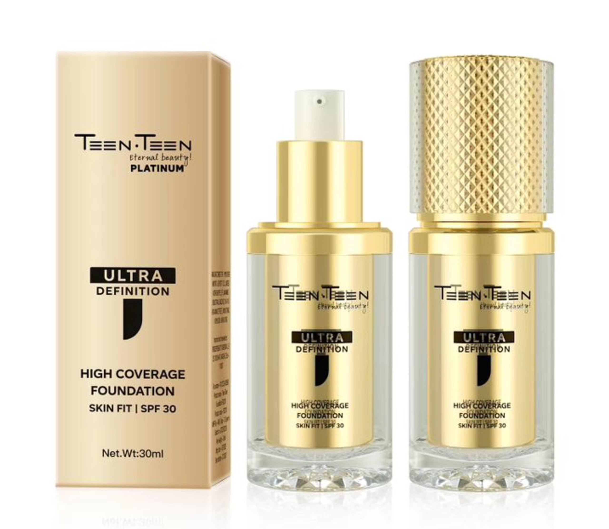 TEEN TEEN Platinum Ultra Definition High Coverage Foundation SPF30 | Face Makeup for Glowing Skin - Full Coverage, Natural Finish, All Skin Types, Cool Ivory, 30ml-image-49