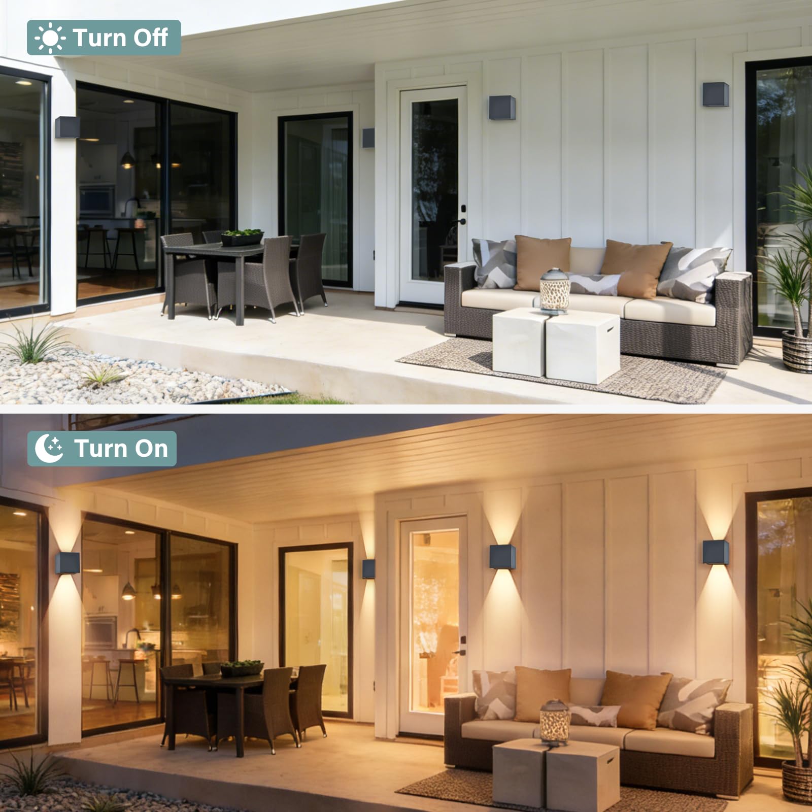 2 Pezzi Lampade da Esterno LED, Applique da Parete IP65 per Interno/Esterno con Lampadina G9 Sostituibile 3000K, Luce Up/Down con Angolo del Fascio Regolabile, per Ingresso, Corridoio, Antracite
