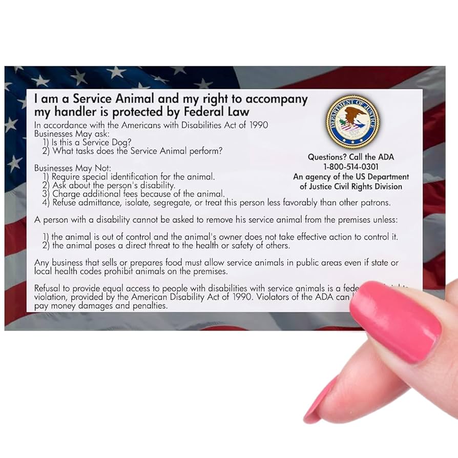 amazon-com-ada-service-dog-law-cards-2025-the-original-50-ada-service-dog-information-cards-service-dog-card-states-your-legal-rights-use-with-your-service-dog-certificate-office-products for Free Printable Ada Service Dog Card Amazon.com : ADA Service Dog Law Cards 2025 - THE ORIGINAL - 50 ADA Service Dog Information Cards - Service Dog Card States Your Legal Rights - Use with Your Service Dog Certificate : Office Products for Free Printable Ada Service Dog Card