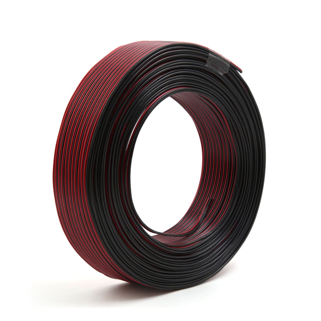 Ruilogod 100M 328ft longue Rouge Corne Noir Fil haut-parleur Cordon Câble pour voiture Auto Audio
