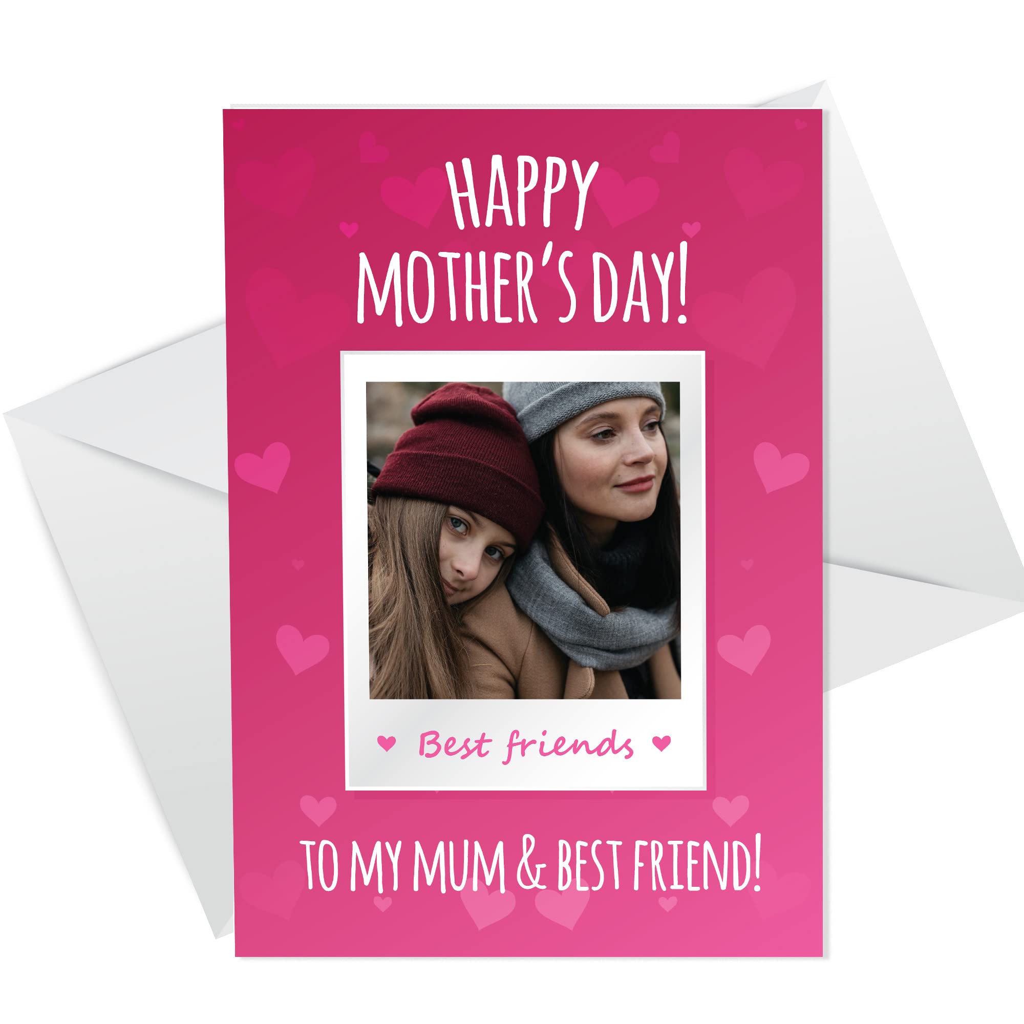 RED OCEAN Personalised Mothers Day Card Custom Photo Mother's Day Card From Daughter