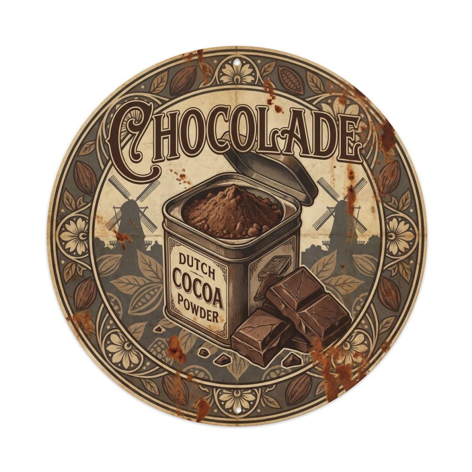 Chocolate Bar Sweet Culture European Dessert Cafe Retro Metal Tin Sign