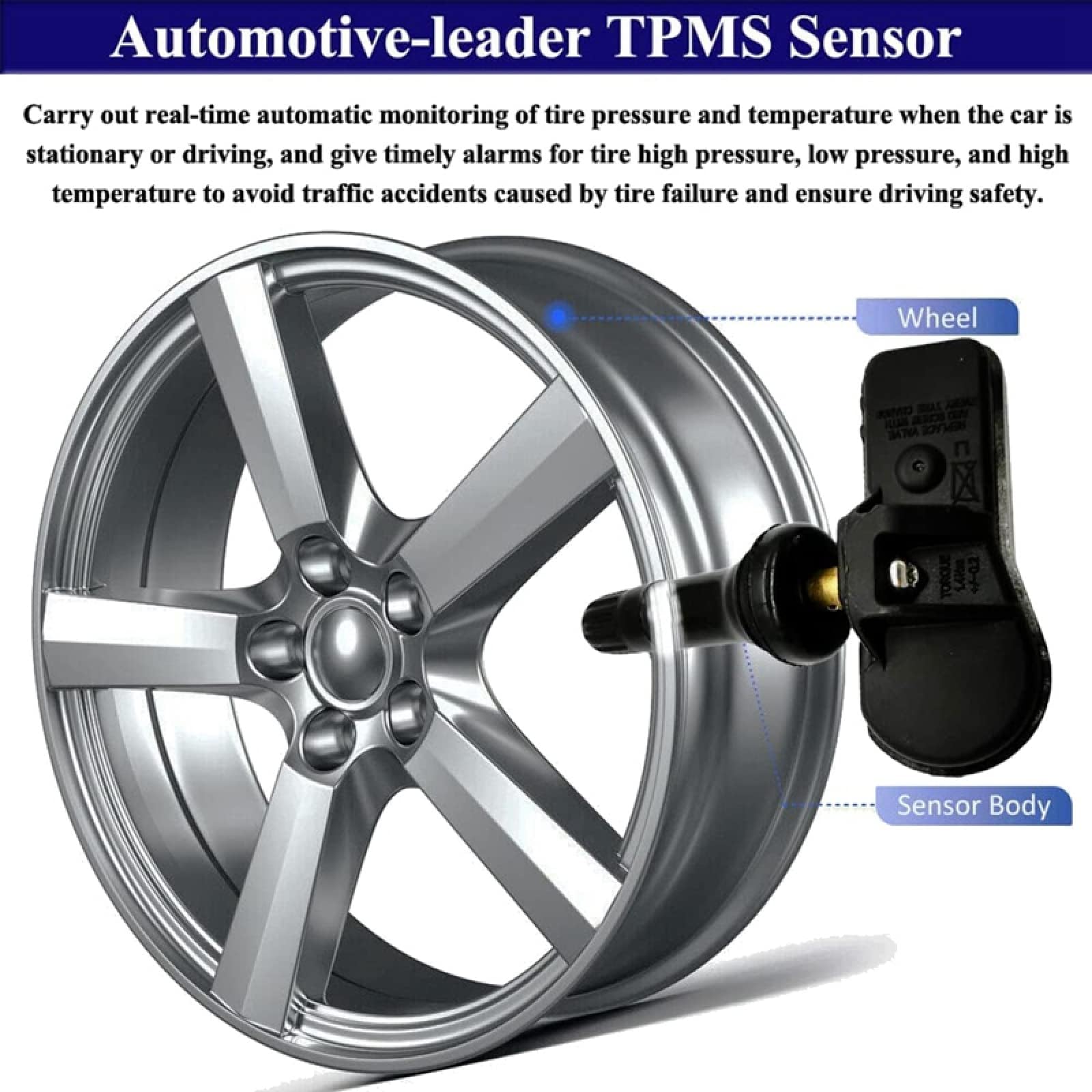 4 sensores de presión de neumáticos para Holden Equinox 2013-2017. Número de Pieza Original: 13589597. Sistema de monitoreo de presión de neumáticos (TPMS) para automóviles.