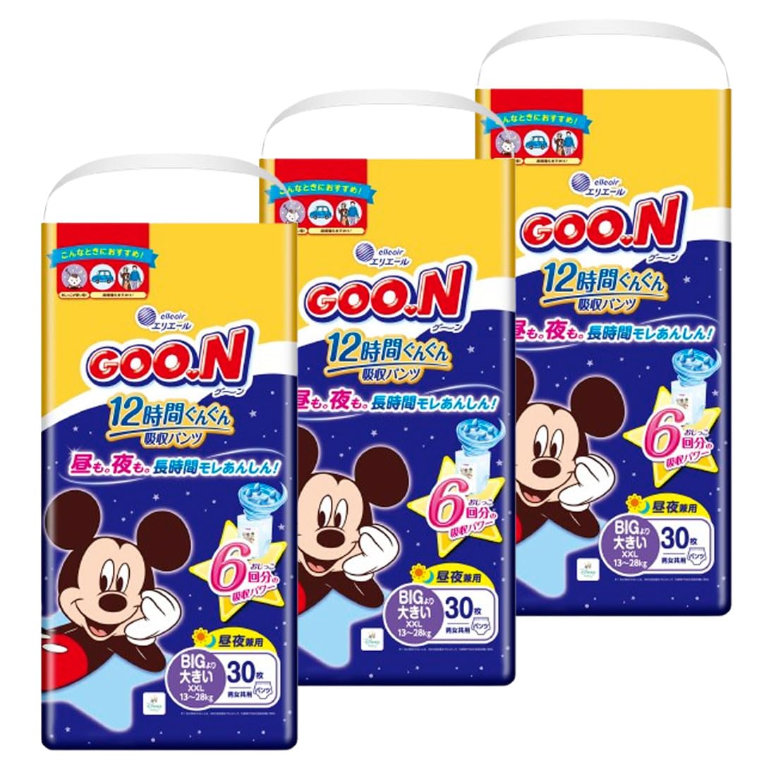 GOON ビックより大きい30枚6パックナイト2パック計8パックセット Amazon.co.jp: GOO.N グーン: BIGより大きいサイズ