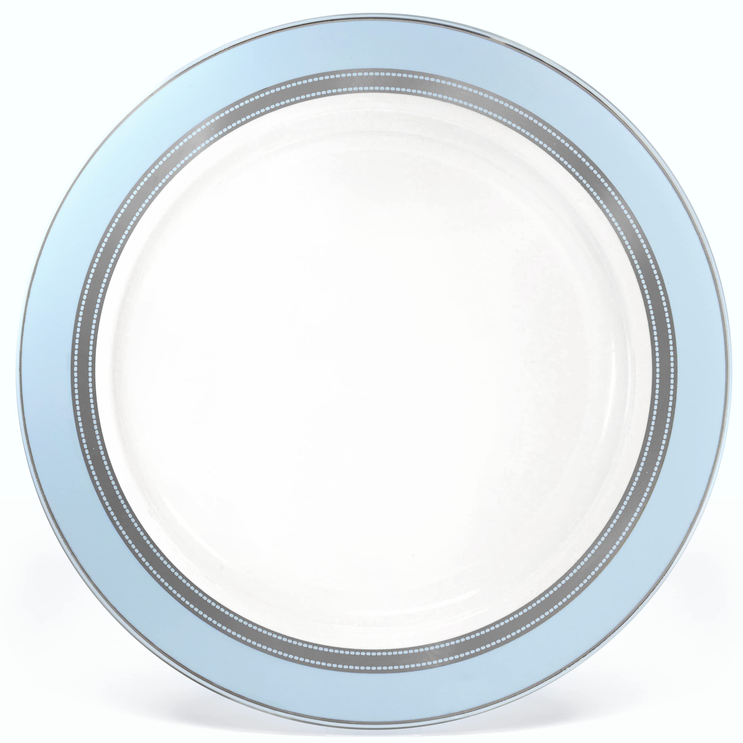 OCCASIONS 40 Piece Disposable Plastic Charger Plates Bulk, 12 Inch Heavyweight Plate Chargers for Wedding, Party, Events, Recyclable, BPA Free, Ritz