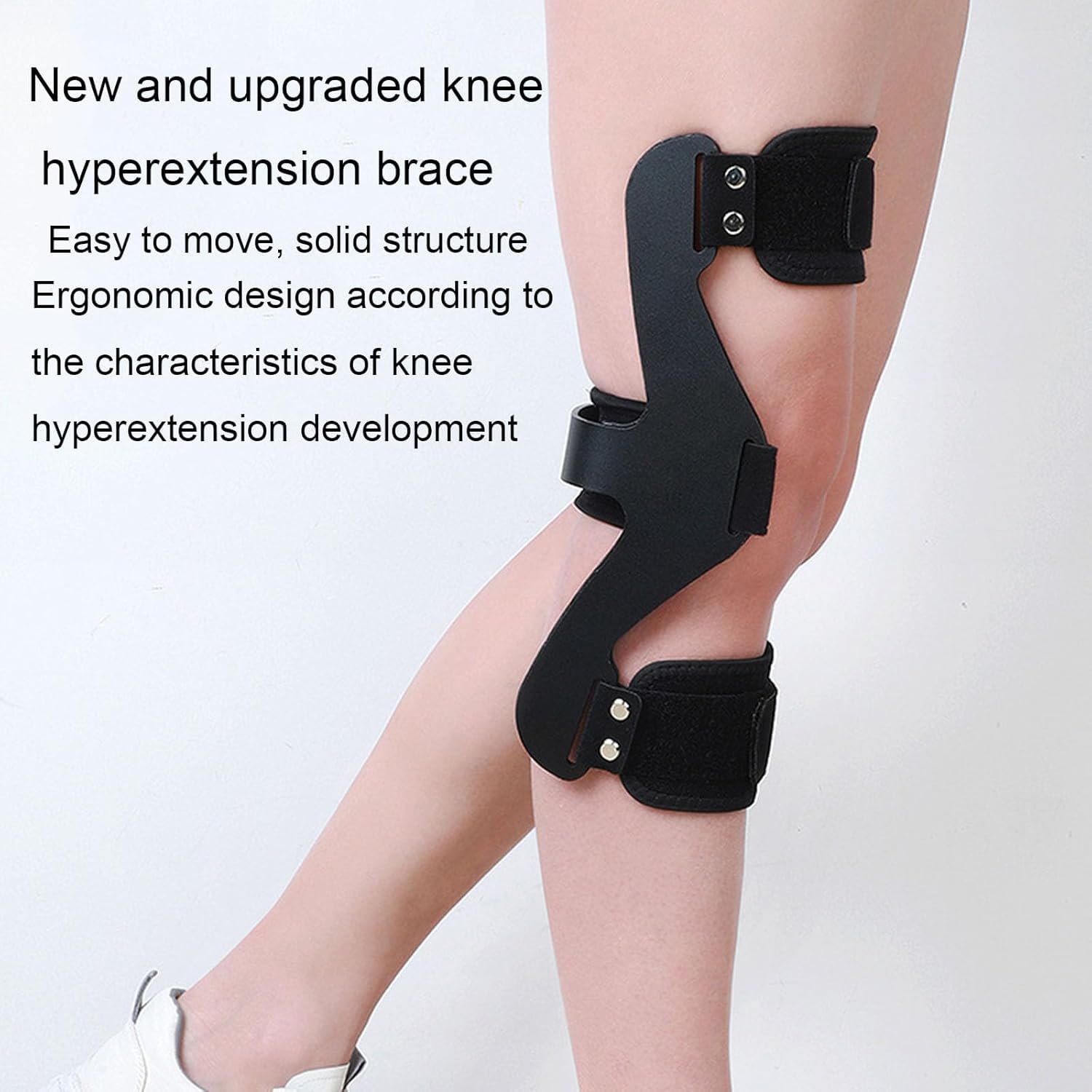 ERICAT Rodilla Medial Hyperextension Apoyo, Rodilla Hyperextension Corrector, Ampliar Thicken Correas Y Caminar Sin Resbalar, Científico Razonable De Corrección, para El Alivio del Dolor, Post Op