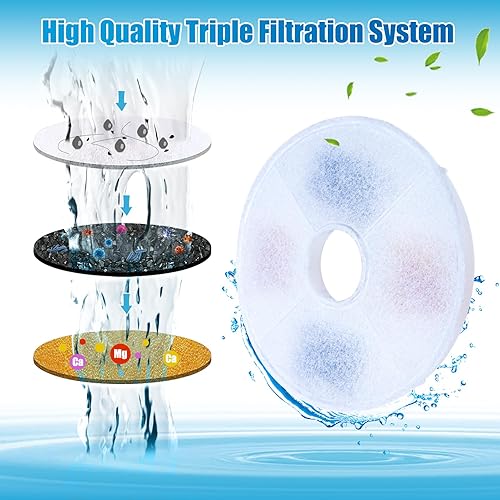 Miniatura 4 de Paquete de 12 filtros de fuente de agua para gatos para Catit, filtros de repuesto para fuente Catit Design Senses FuenteCatit Senses 2.0Catit