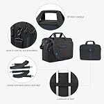 KROSER Laptop Bag Briefcase Fits Up to 17.3 Inch Laptop Expandable Water-Repellent Shoulder Messenger Bag