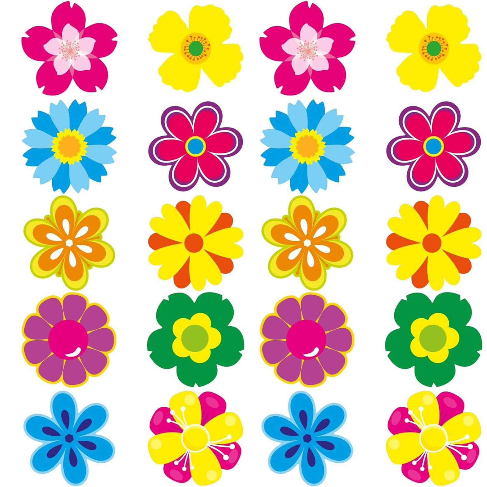 500Pcs Flower Sticker Glittering Wrapping Label for Rewarding and Packaging Scrapbooking Decoration for Journal Motivational for Kids