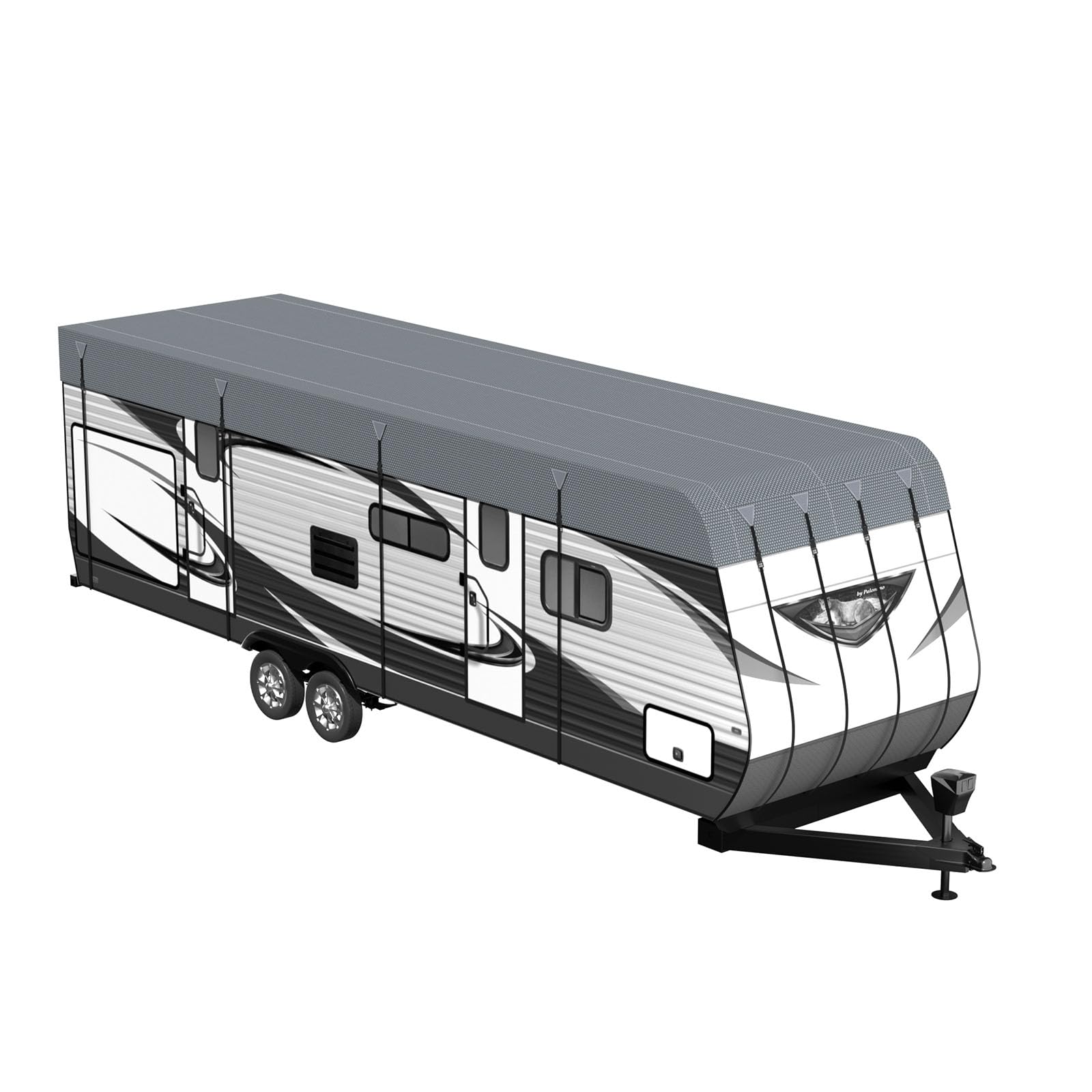 RV Roof Cover - Heavy Duty Waterproof RV Roof Protection Cover, Top Cover for Class A/B/C 5th Travel Trailer, Camper, Motorhome, All Season Sun Rain