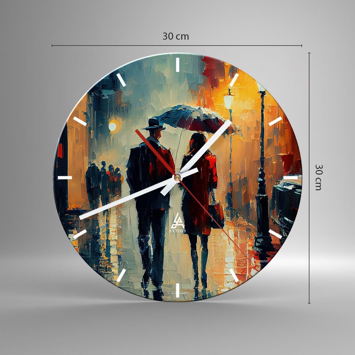Horloge Murale Design Ronde 30x30 cm Personnes Art - 5776