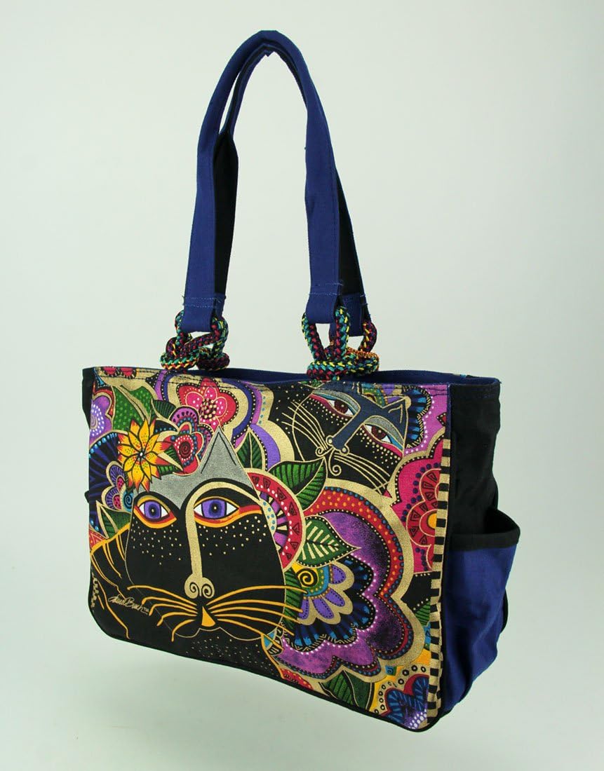 Laurel Burch Carlotta's Cats Tote, Multi, One Size