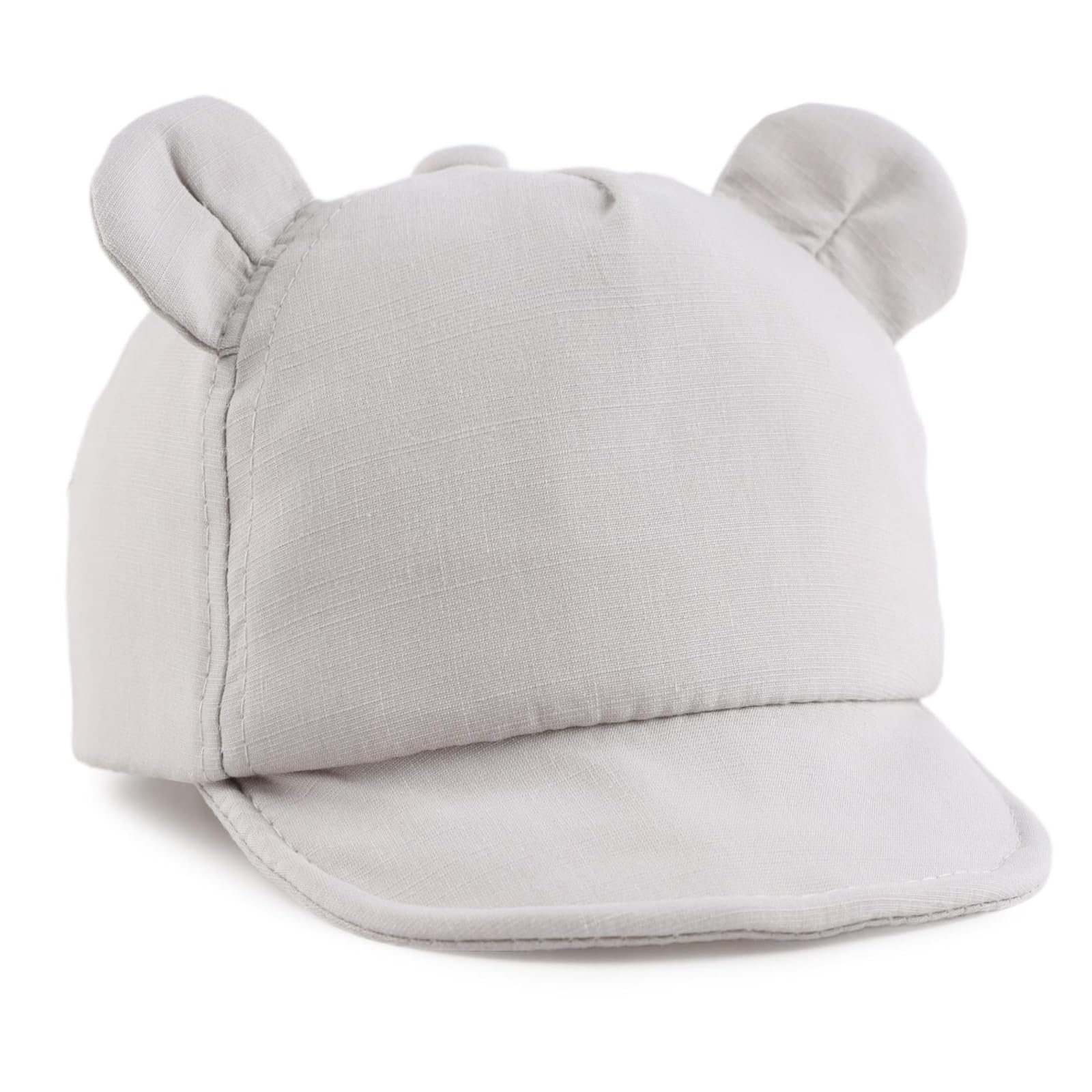 Lcaiualu Baby Baseball Hat for Toddler Bear Sun Hats Cotton Infant Ball Caps Kid Adjustable Baseball Cap for Boys Girls 3-24M