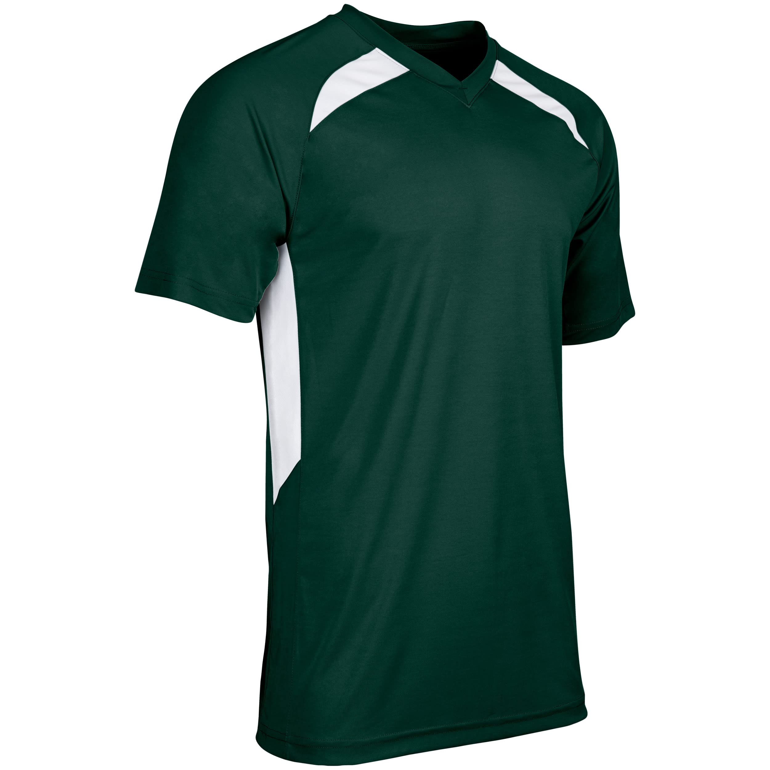 Champro Check Baseball Jersey, Adult Medium, Forest Green, White
