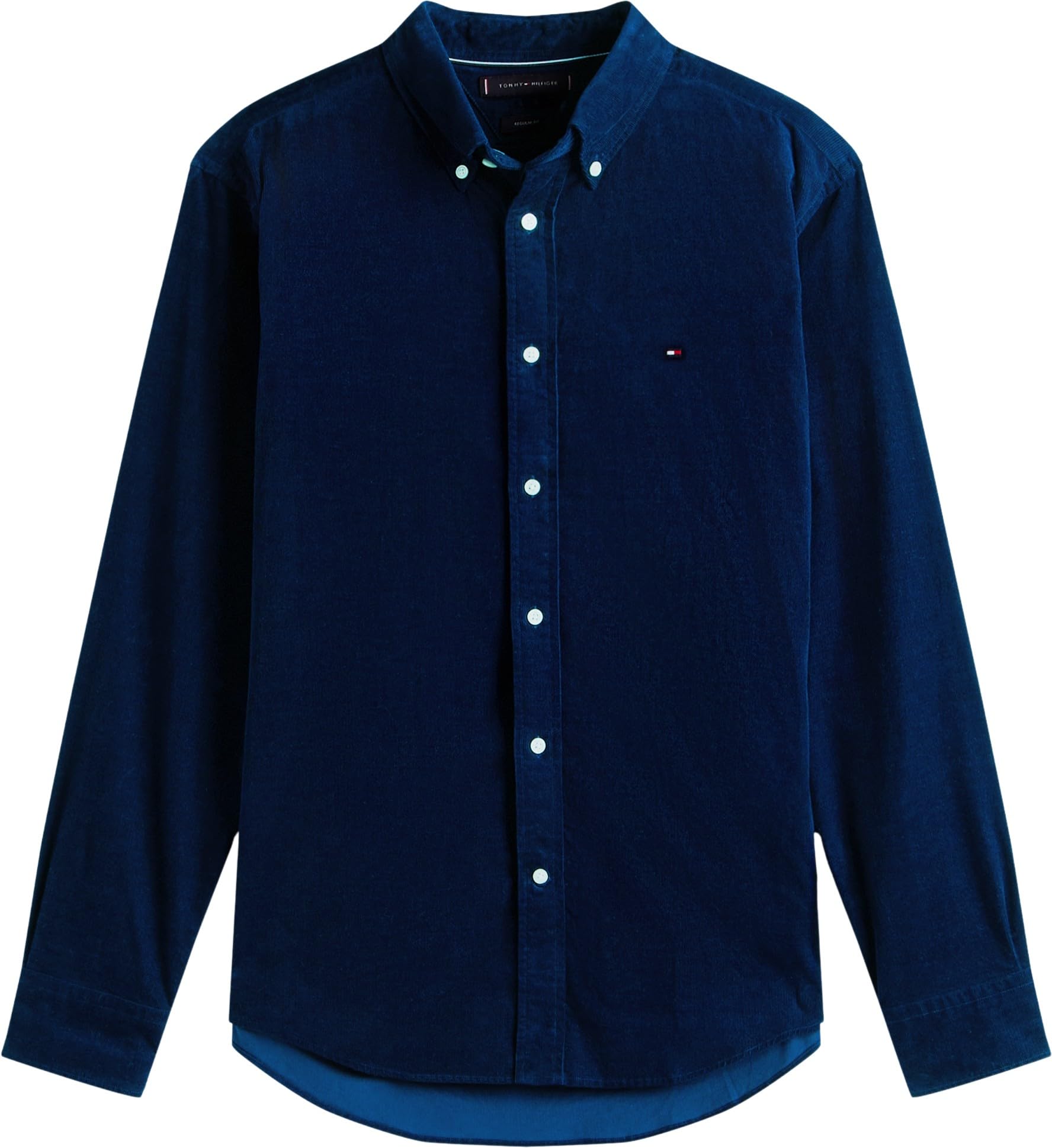 Tommy Hilfiger Męska koszula ze sztruksu RF MW0MW40486 L/S, niebieska, XXL, Niebieski (Imperial Navy), XXL