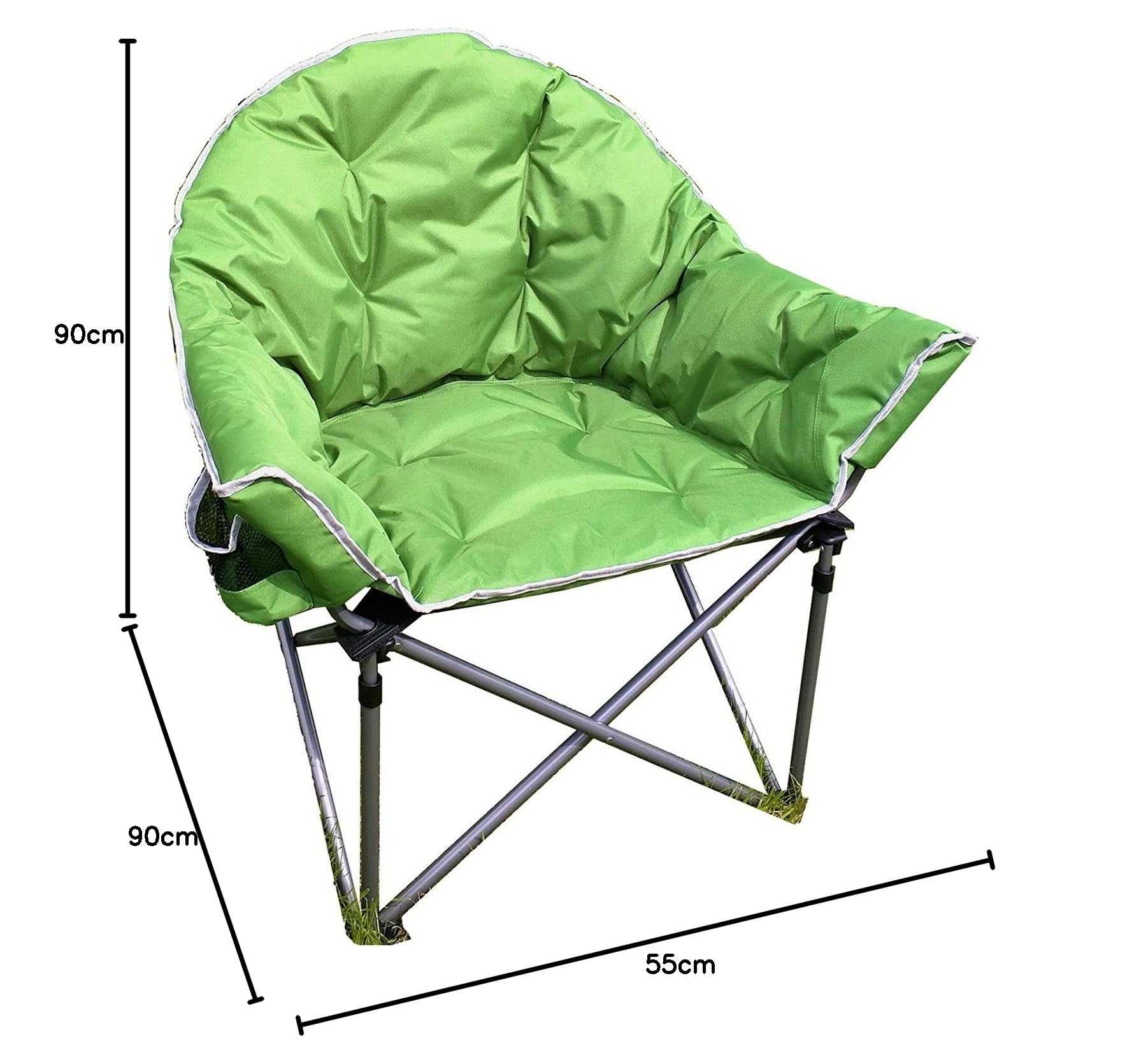 High Back Outdoor Padded Folding Deluxe Camping Chair - Padded Folding