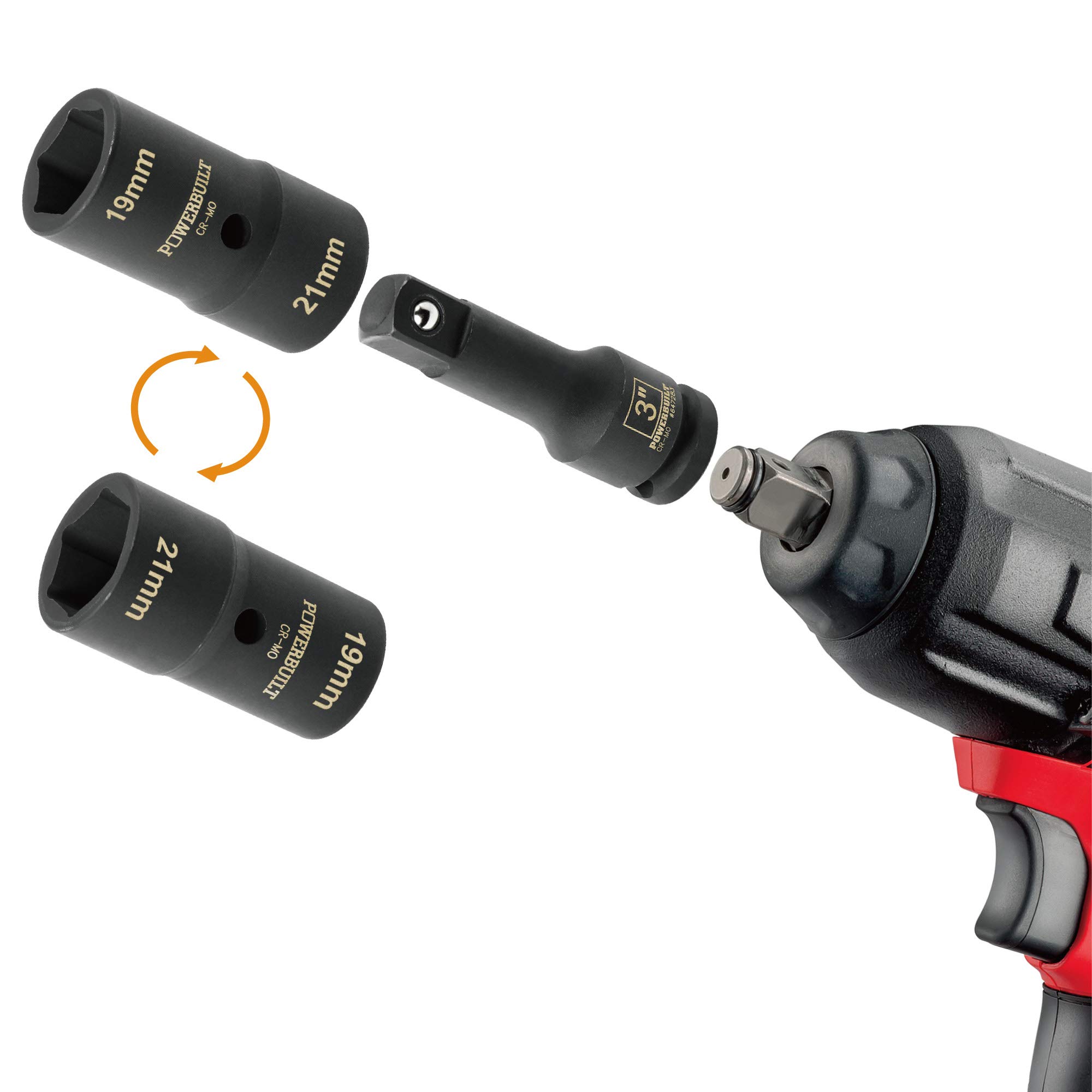Amazon.co.jp: Powerbuilt 642398 2ピース Sae & Mm フリップソケット