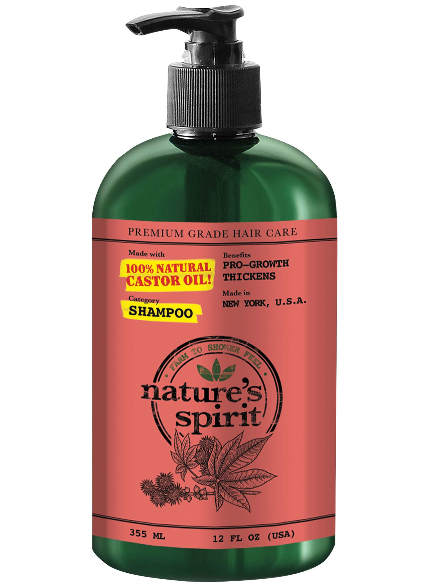 Nature's Spirit Pro-Growth Castor Oil Shampoo 12 Oz.
