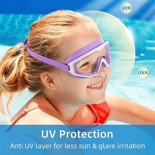 Miniatura 3 de Freela Goggles for Kids Toddler 3-15, Anti Fog No Leak Clear Swim Goggles for Boys Girls Pool Beach Swimming