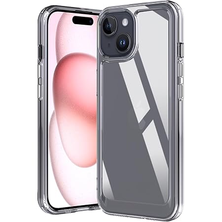 Natbok Case for iPhone 15 Phone Case,Shockproof Soft TPU Bumper and Hard PC Back Case,Non-Yellowing, Anti-Scratch,Drop Protection, Slim Fit Cover Case for iPhone 15,Clear