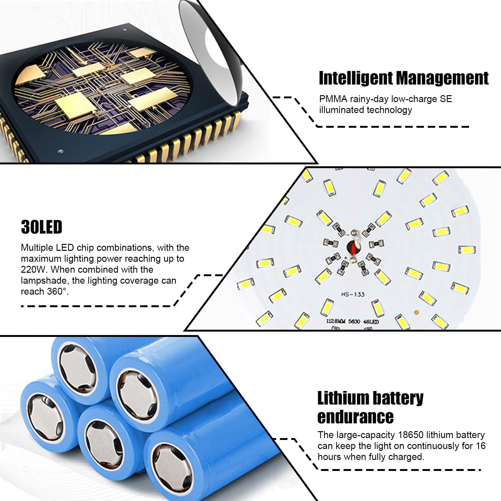 Lámpara de techo solar con mando a distancia, lámpara colgante solar para exterior, lámpara colgante interior, 3 temperaturas de color, lámpara solar para exterior, IP65, resistente al agua, para