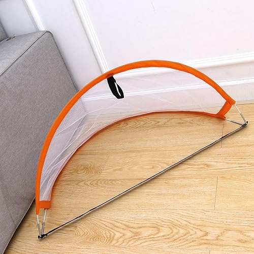 Miniatura 3 de FAVOMOTO Mini red de portería de fútbol portátil para entrenamiento al aire libre, puerta de fútbol, juego deportivo naranja para práctica de