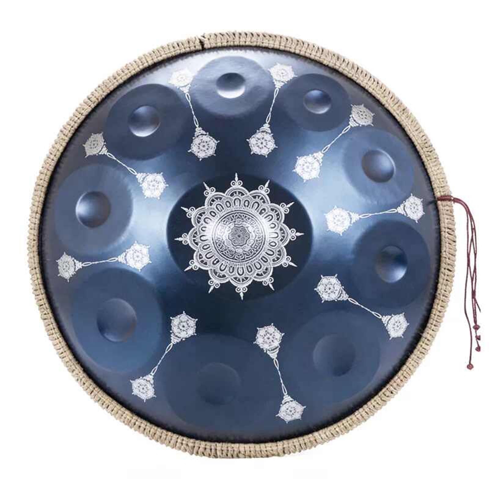 22 Pollici Handpan Drum, Strumenti A Percussione Handpan In Acciaio Con Motivo Mandala 9/10/12 Note, Tamburo A Mano In Re Minore Per Adulti, Per Meditazione, Yoga(A,12 Notes)
