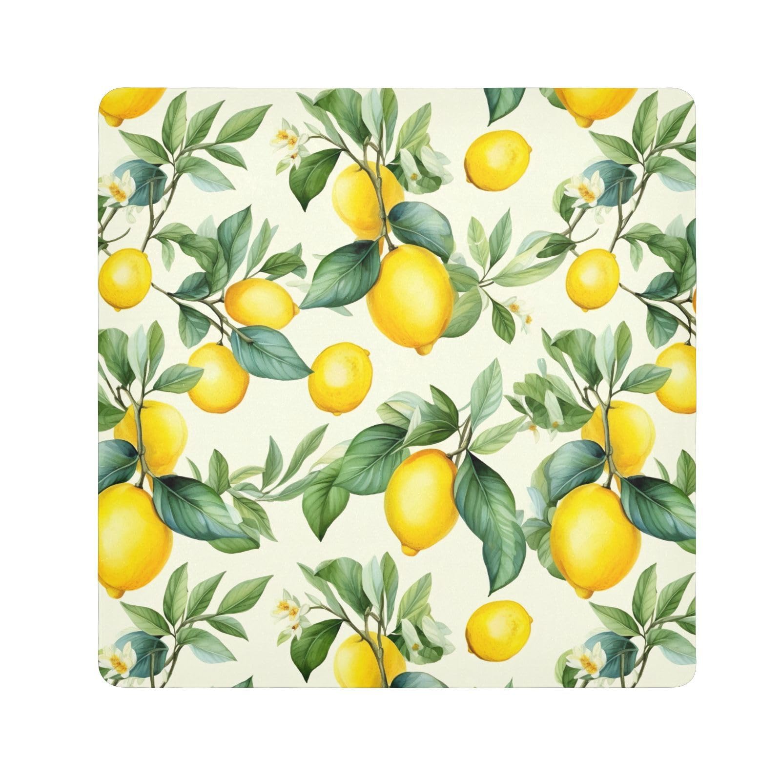 ODAWA Camera Storage Cloth 13.8. In, Floral Lemons Yellow Magic Self-adhesive Storage Protective Cloth