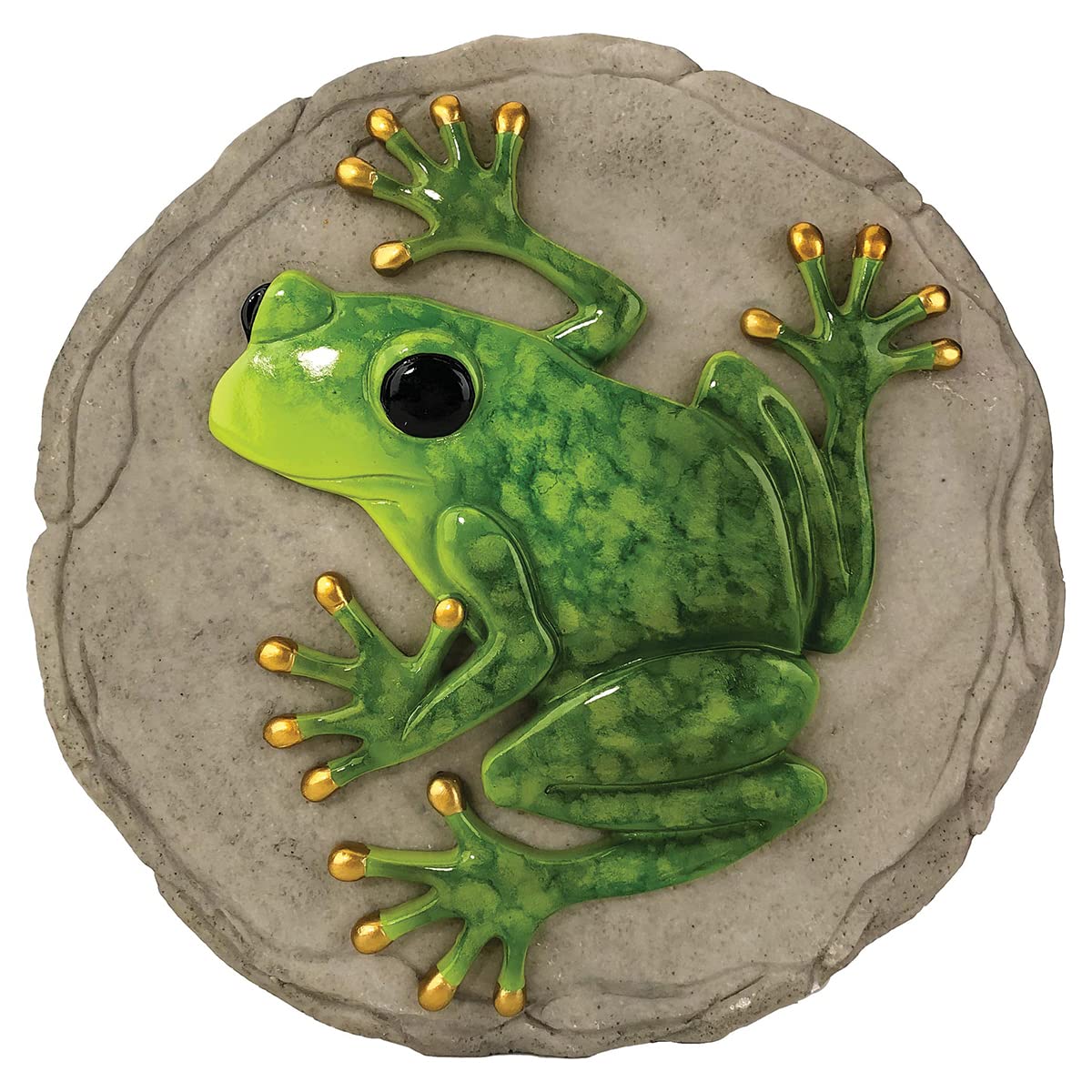 Spoontiques Gartendekoration – erhöhter Frosch-Trittstein – dekorativer Stein für den Garten