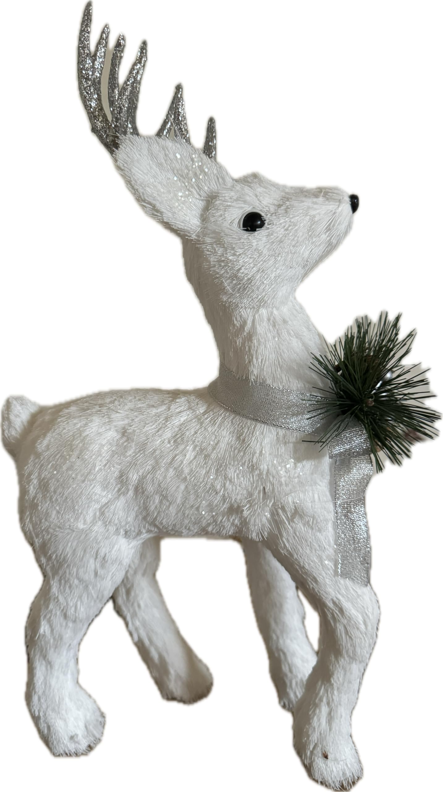 Regency International Two Artic Deers Wearing a Sisal and Snow Cones