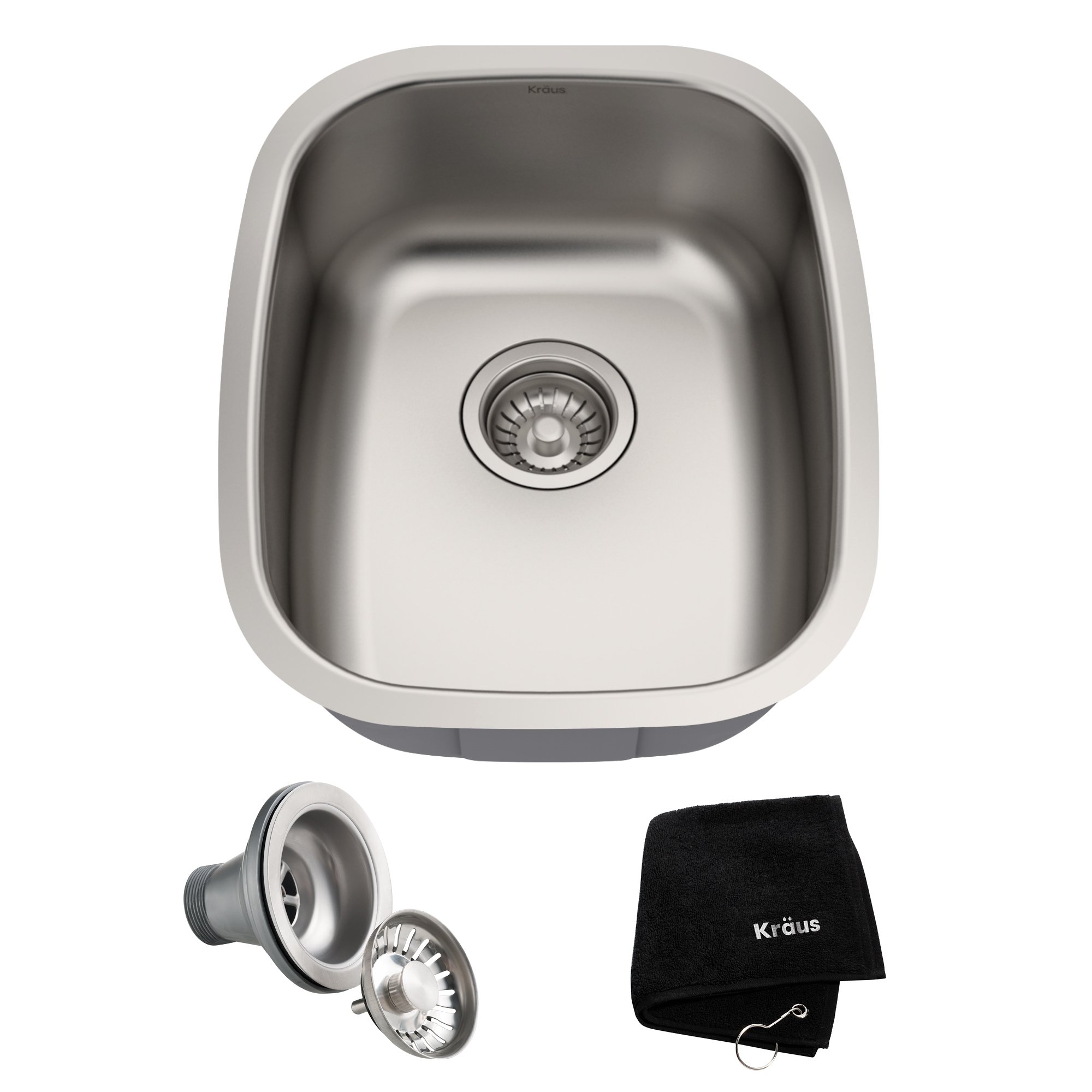 15 inch Undermount Single Bowl 18 gauge Stainless Steel Kitchen Sink