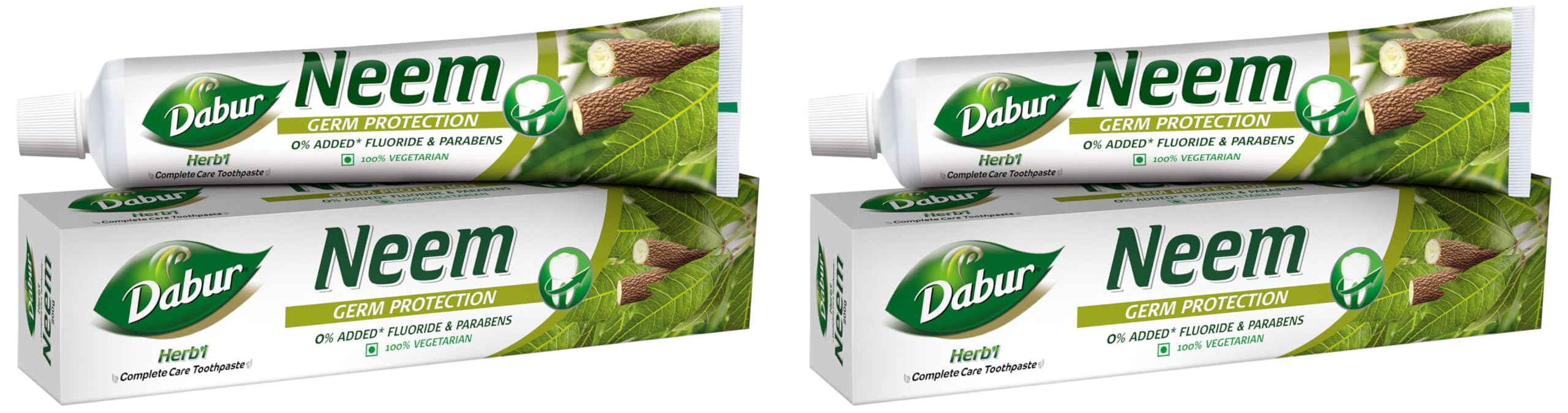 Dabur Herbl Neem Germ Protection Toothpaste - 200g | No Added Flourides & Parabens | Neem Fights Bacteria (Pack of 2) (B0CBKKP41D) Amazon Price History, Amazon Price Tracker