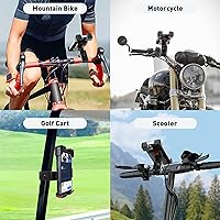 Vista 6 de Soporte de teléfono para carrito de golf para iPhone/Galaxy/Google Pixel, soporte universal para teléfono para la mayoría de las marcas EZGO, Club