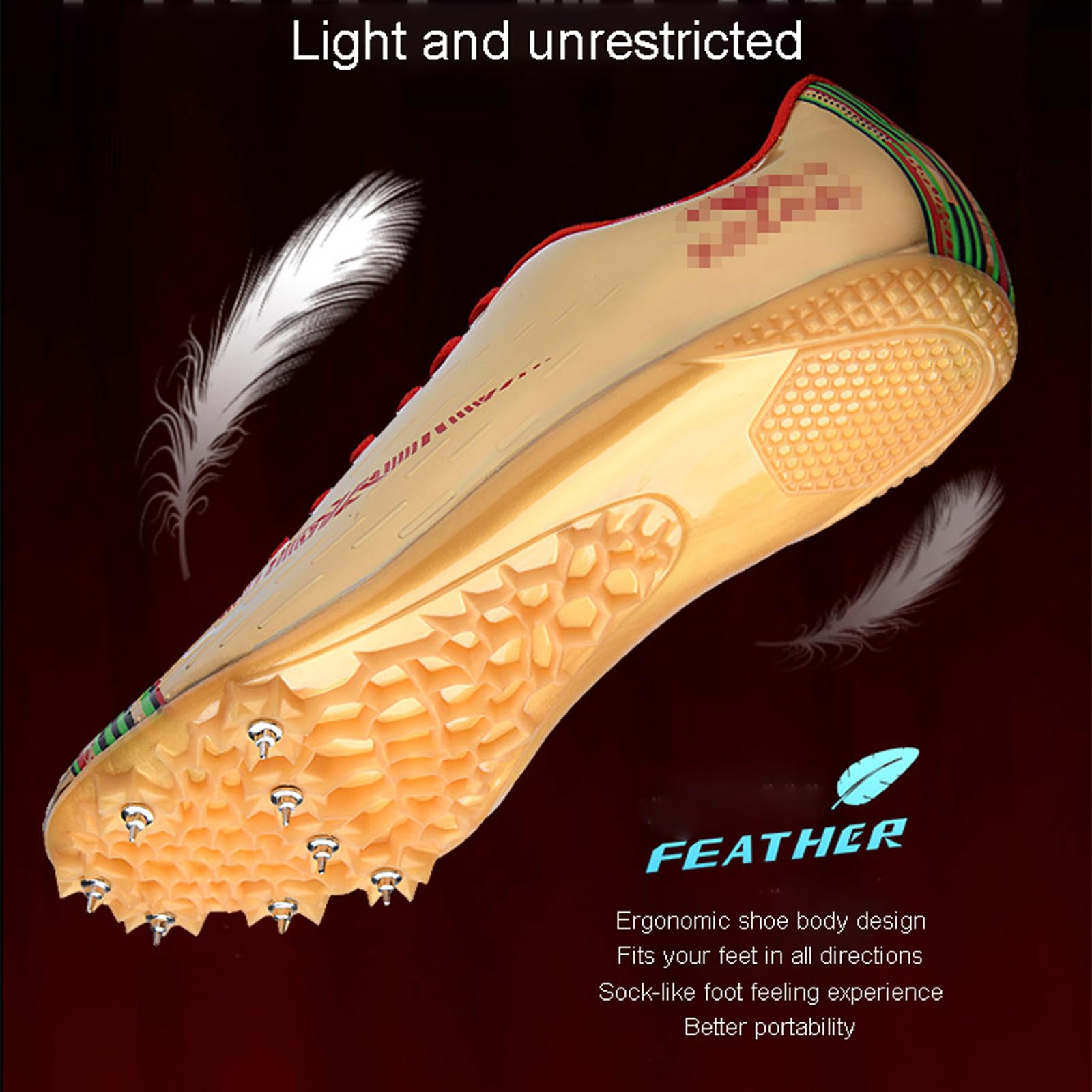 Zapatos Deportivos Profesionales Ligeros y Transpirables,Zapatos Profesionales con Clavos para Correr,Zapatos con Clavos para Atletismo,Zapatillas de Deporte con Clavos para Adolescentes