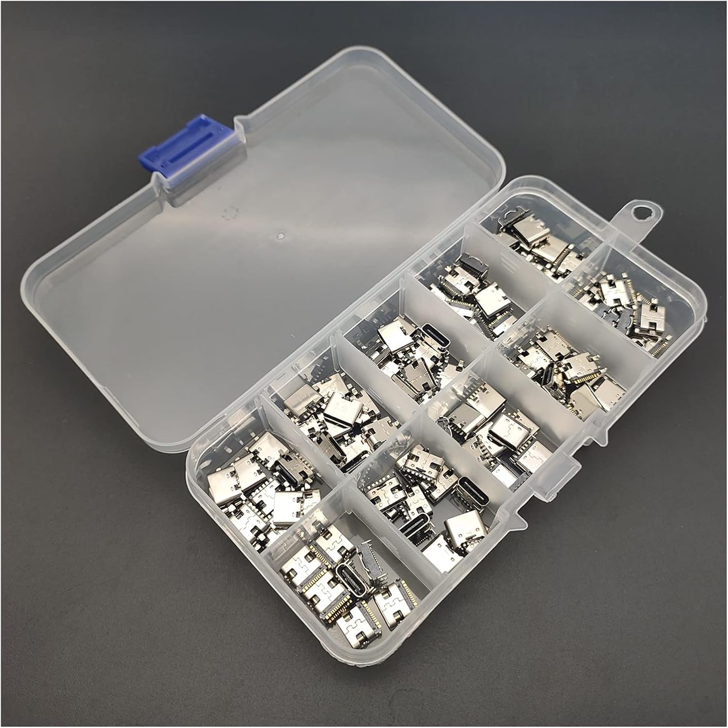 Milkweed Multi-Purpose 100Pcs/Lot 10Models Type-C USB Dock Connectors Mix 6Pin and 16Pin Use Fit for Mobile Phone and Digital Product Repair Kits