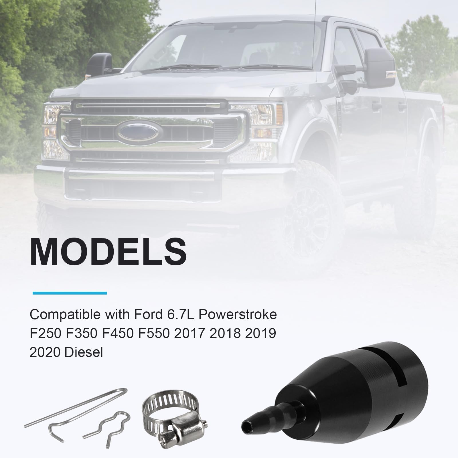 Upgraded Red Aluminum Fuel Filter Return Line Connector For Ford 6.7L Powerstroke 2017-2020 - Replaces HC3Z-9A564-A