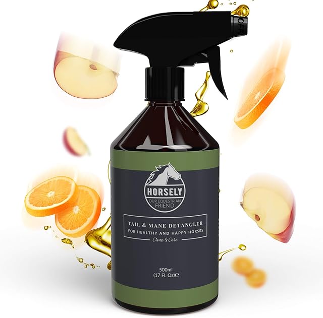 Tail and Mane Detangler by Horsely I 500 ml I Horse Shine Spray I Soothing Lotion with Conditioning Properties I Alternative to Horse Body Spray and Dry Shampoo I All Natural Ingredients