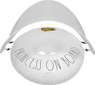 Rae Dunn x CocoNut Float Toddler Float with Canopy - Child Sized Inflatable Raft & Durable Water Toy - Stable Ride-On for Summer Parties & Swim Events