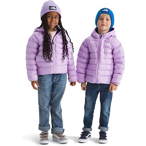THE NORTH FACE Kids Reversible Perrito Insulated Hooded Jacket | 2 in 1 Winter Coat for Boys & Girls, Water Repellent