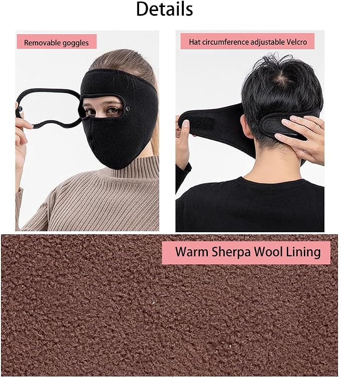 Balaclava para esquí unisex térmica y cortaviento miniatura 3