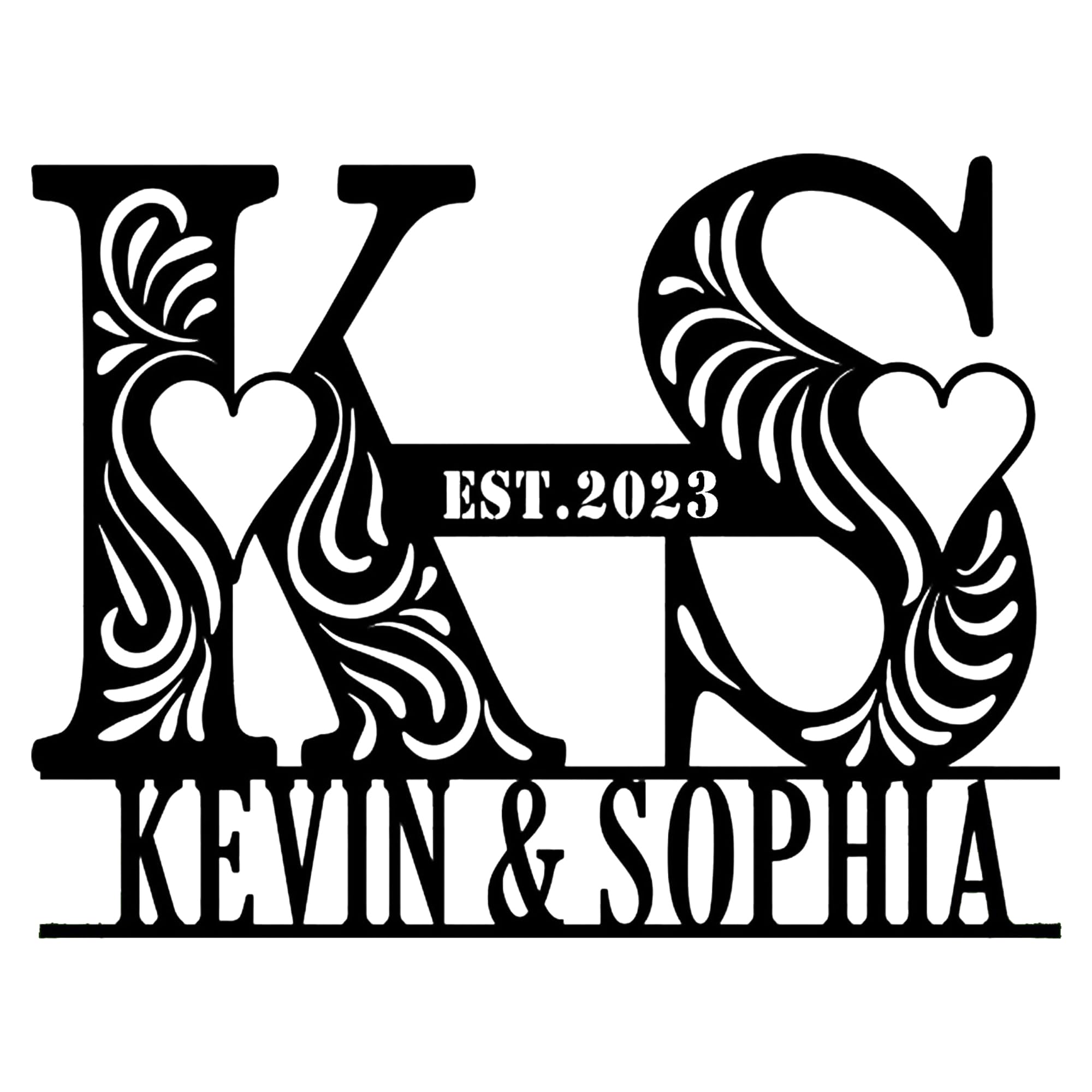 Custom Metal Signs, Personalized Name Sign for Wall Decoration Outdoor Indoor, Split Letter Monogram Metal Wall Plaques,Outdoor Home Decor,Family Name Sign Housewarming Gift