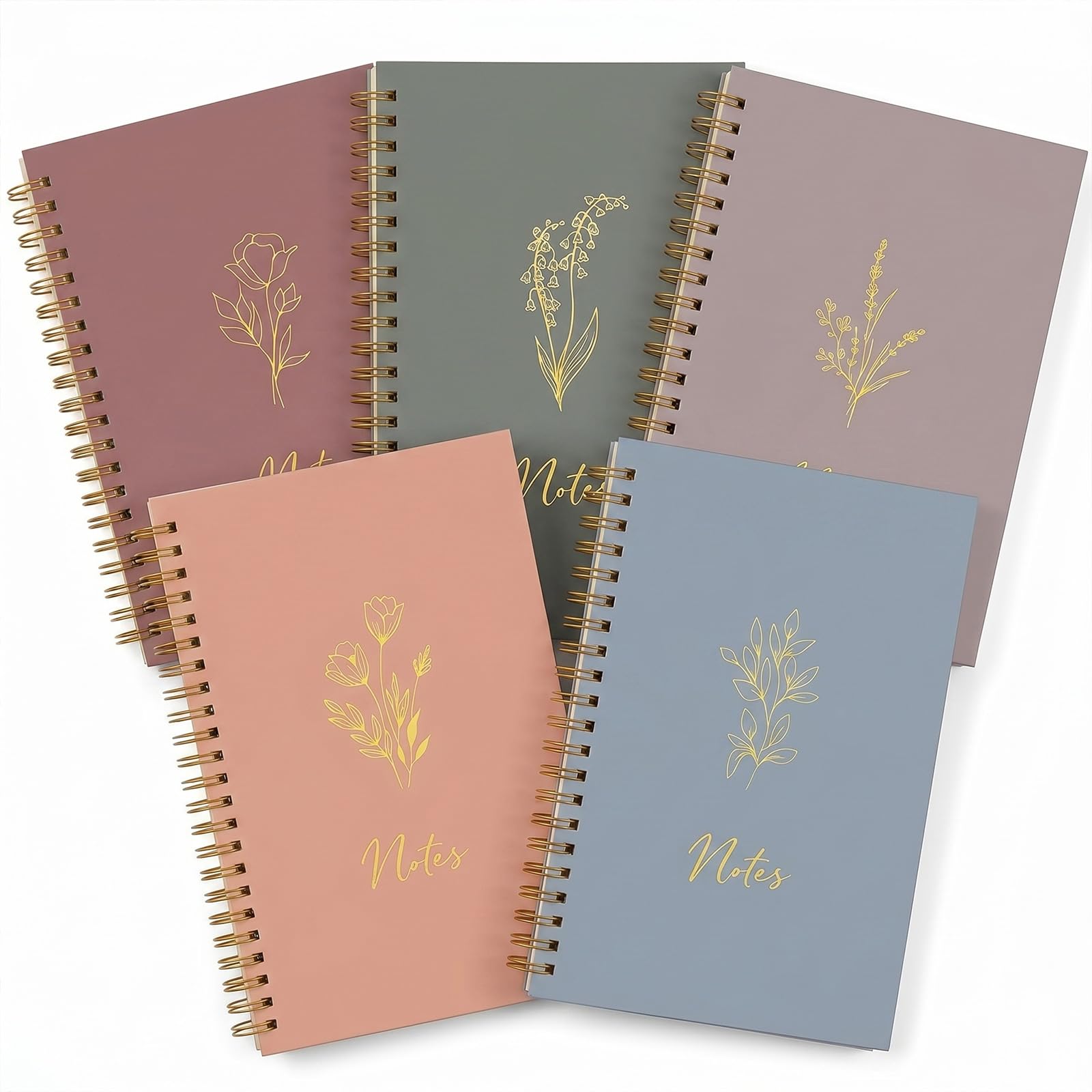 Photo 1 of Gueevin 5 Pack A5 Spiral Notebooks