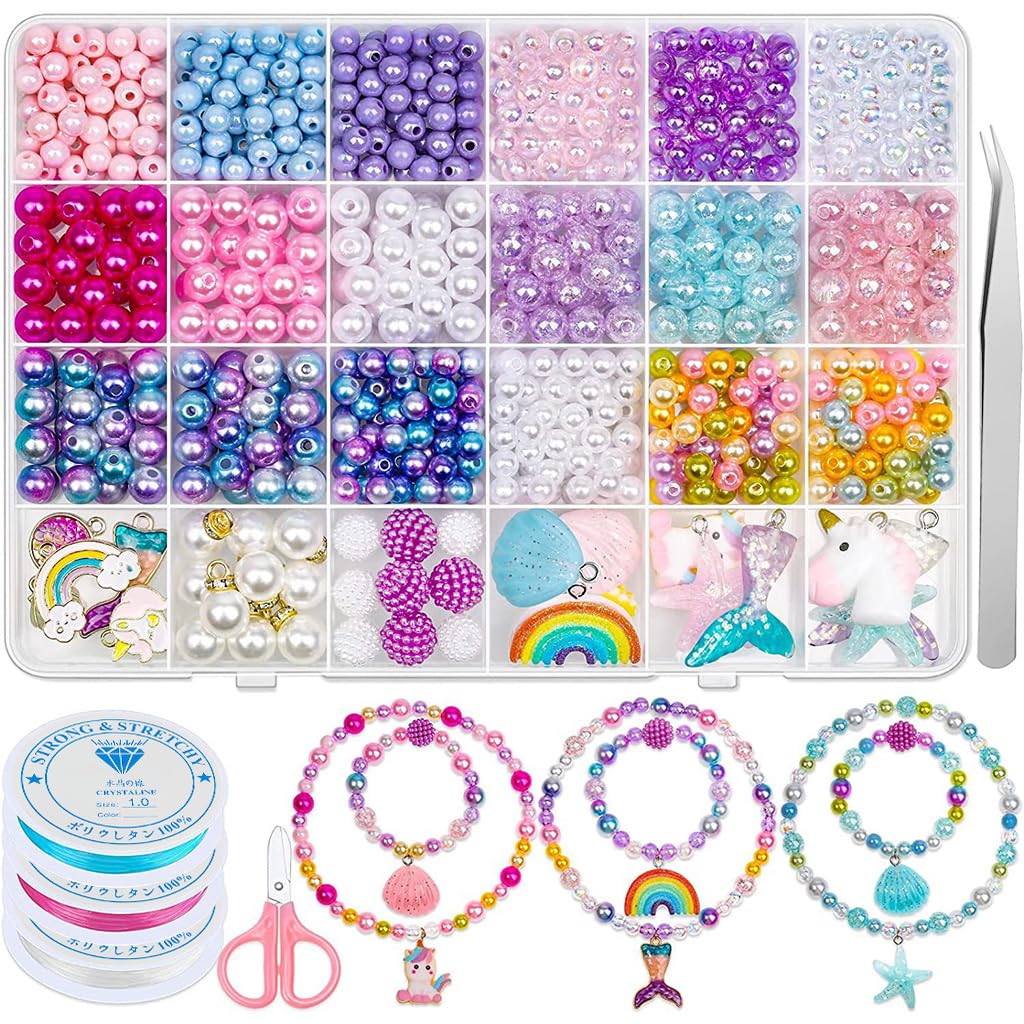 PATPAT® 773Pcs Color Unicorn Bracelet Making Kit Charming DIY Bead Kit Girls DIY Bracelet Making Kit Color Beads Bracelet Necklace Making Kit with Charm Pendent, Crystal Thread, Tweezer, Scissors (B0CW5R1B36) Amazon Price History, Amazon Price Tracker